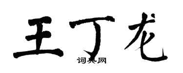 翁闓運王丁龍楷書個性簽名怎么寫