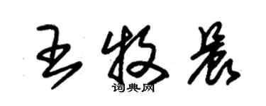 朱錫榮王牧晨草書個性簽名怎么寫