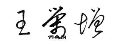 駱恆光王榮增草書個性簽名怎么寫