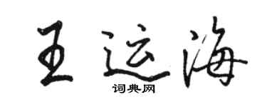 駱恆光王運海行書個性簽名怎么寫