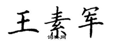 丁謙王素軍楷書個性簽名怎么寫