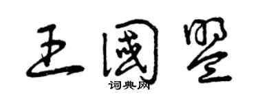 曾慶福王國盟草書個性簽名怎么寫