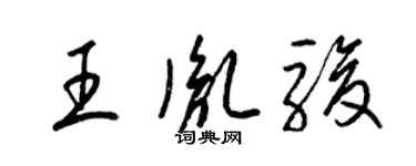 梁錦英王胤駿草書個性簽名怎么寫