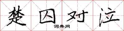 袁強楚囚對泣楷書怎么寫