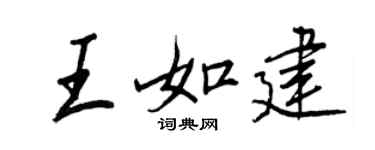 王正良王如建行書個性簽名怎么寫