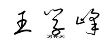 梁錦英王學峰草書個性簽名怎么寫