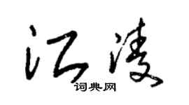 朱錫榮江凌草書個性簽名怎么寫