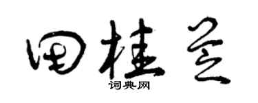 曾慶福田桂芝草書個性簽名怎么寫