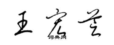 梁錦英王宏芝草書個性簽名怎么寫