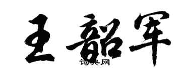 胡問遂王韶軍行書個性簽名怎么寫