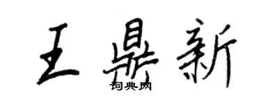 王正良王鼎新行書個性簽名怎么寫