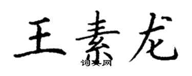 丁謙王素龍楷書個性簽名怎么寫