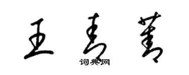 梁錦英王青菁草書個性簽名怎么寫