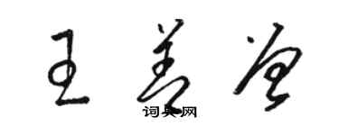 駱恆光王善曾草書個性簽名怎么寫