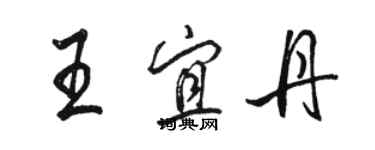 駱恆光王宜丹行書個性簽名怎么寫