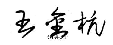 朱錫榮王金杭草書個性簽名怎么寫