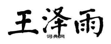 翁闓運王澤雨楷書個性簽名怎么寫