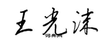 王正良王光沫行書個性簽名怎么寫