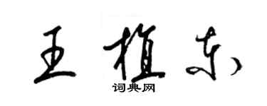 梁錦英王植東草書個性簽名怎么寫
