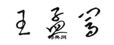 駱恆光王孟闖草書個性簽名怎么寫