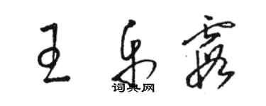 駱恆光王樂霞草書個性簽名怎么寫