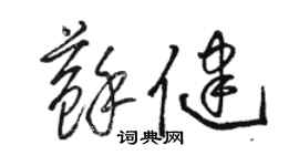 駱恆光蘇健草書個性簽名怎么寫