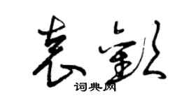 曾慶福袁歡草書個性簽名怎么寫