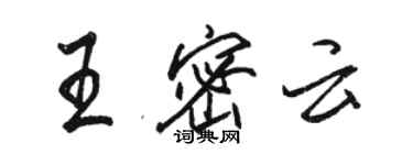 駱恆光王密雲行書個性簽名怎么寫