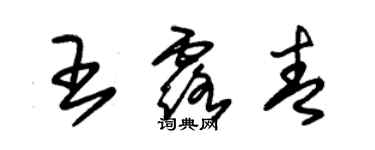 朱錫榮王露青草書個性簽名怎么寫