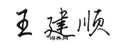駱恆光王建順行書個性簽名怎么寫