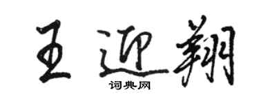 駱恆光王迎翔行書個性簽名怎么寫