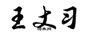 胡問遂王丈習行書個性簽名怎么寫