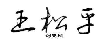 曾慶福王松平草書個性簽名怎么寫