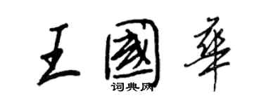 王正良王國華行書個性簽名怎么寫