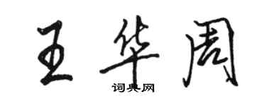 駱恆光王華周行書個性簽名怎么寫