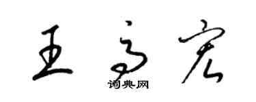 梁錦英王高宏草書個性簽名怎么寫