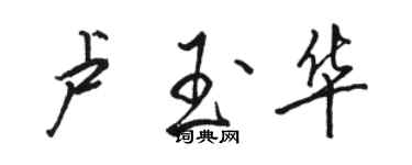 駱恆光盧玉華行書個性簽名怎么寫