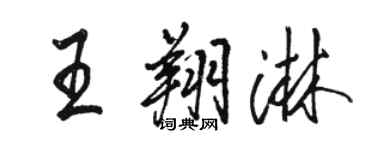 駱恆光王翔淋行書個性簽名怎么寫