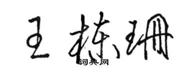 駱恆光王棟珊草書個性簽名怎么寫