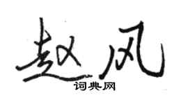 駱恆光趙風行書個性簽名怎么寫