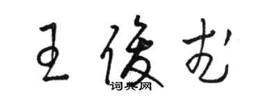 駱恆光王俊武草書個性簽名怎么寫