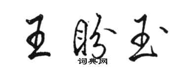 駱恆光王盼玉行書個性簽名怎么寫