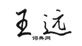 駱恆光王遠行書個性簽名怎么寫