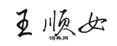 駱恆光王順女行書個性簽名怎么寫