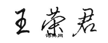 駱恆光王榮君行書個性簽名怎么寫