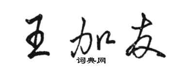 駱恆光王加友行書個性簽名怎么寫