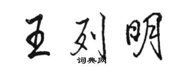 駱恆光王列明行書個性簽名怎么寫