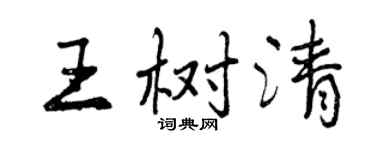 曾慶福王樹清行書個性簽名怎么寫