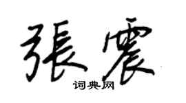 王正良張震行書個性簽名怎么寫