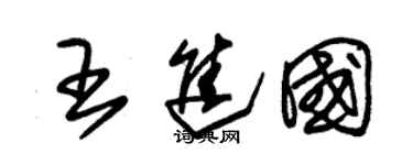 朱錫榮王進國草書個性簽名怎么寫